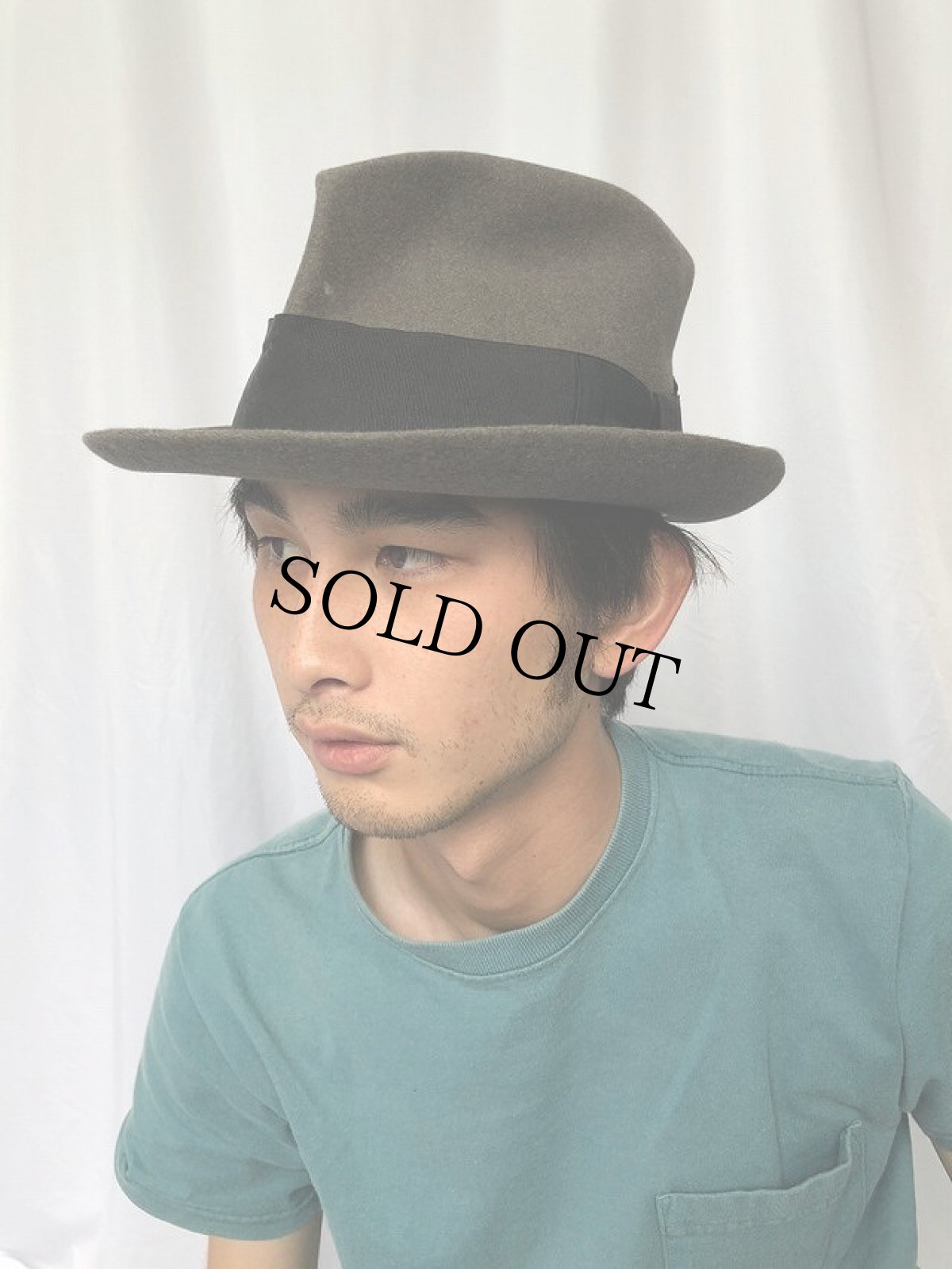 画像2: VINTAGE Borsalino ITALY製 "TASSO" 中折れビーバーハット 7 1/2 (2)