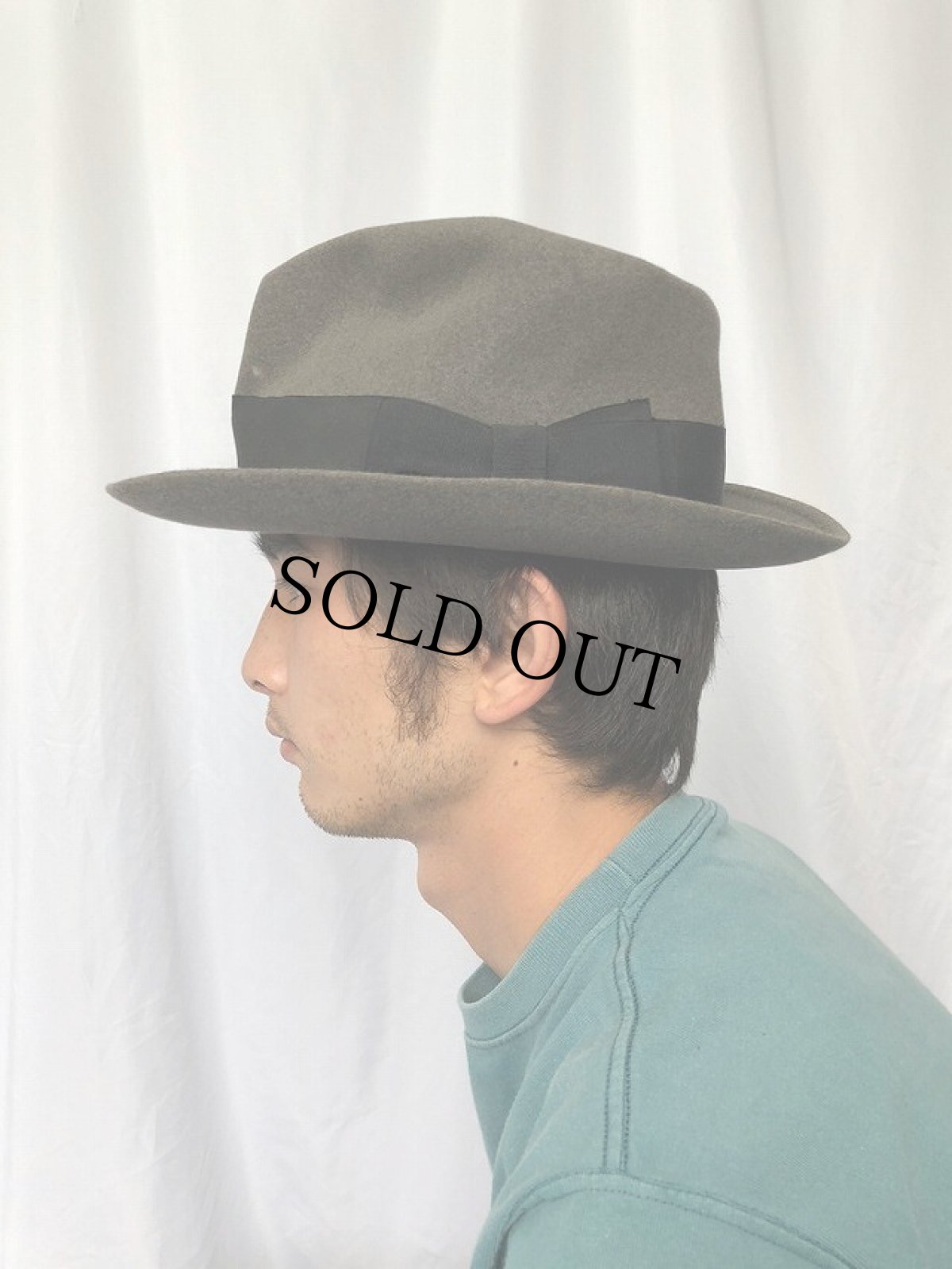 画像3: VINTAGE Borsalino ITALY製 "TASSO" 中折れビーバーハット 7 1/2 (3)