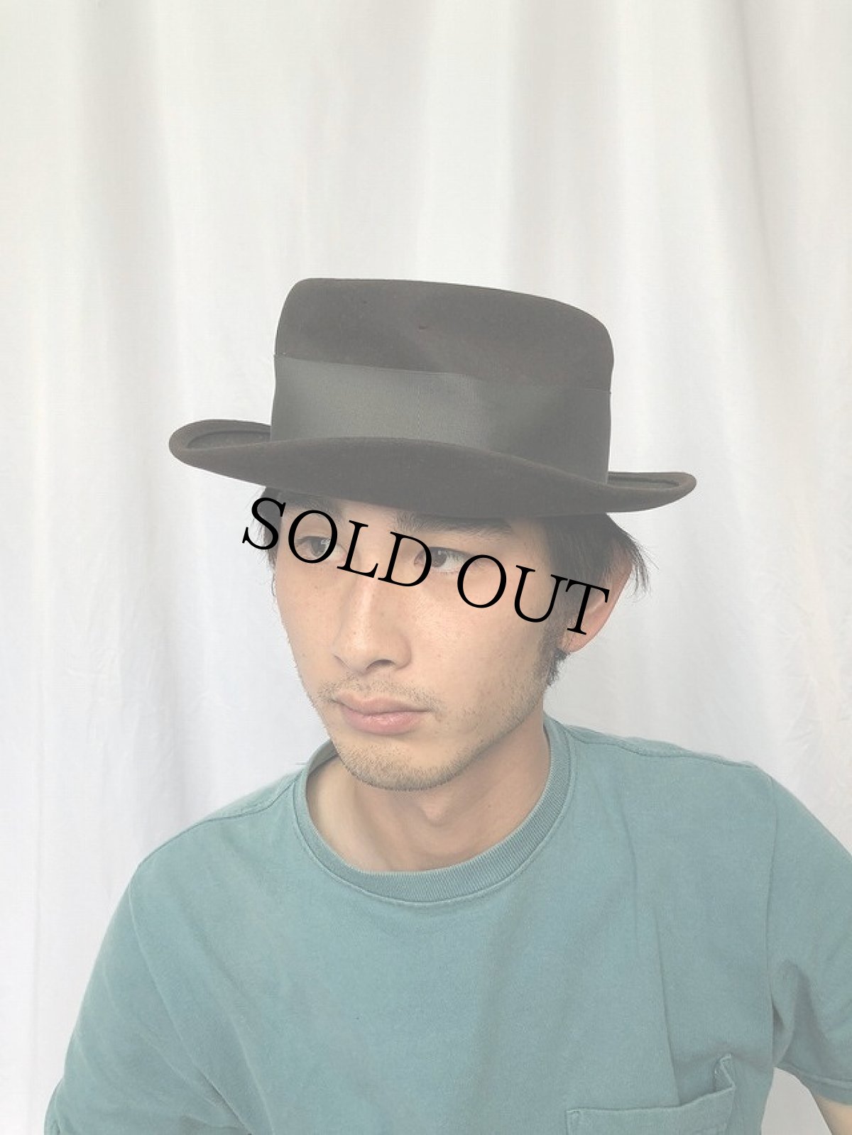 画像2: VINTAGE FABROC ビーバーハット 7 3/8 (2)