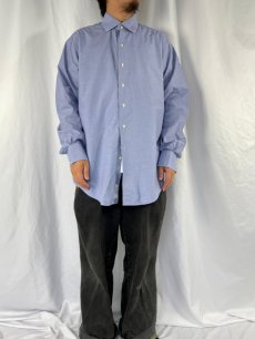 画像2: Brooks Brothers USA製 千鳥柄 コットンブロードホリゾンタルカラーシャツ XL (2)