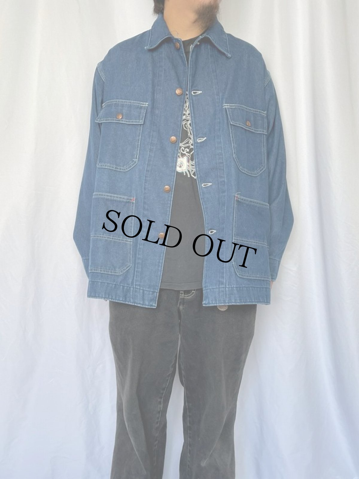 画像2: 80's BIG MAC USA製 デニムカバーオール 44 (2)