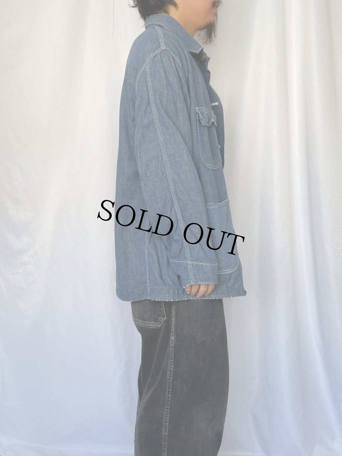 画像3: 60〜70's STOREBRAND デニムカバーオール (3)