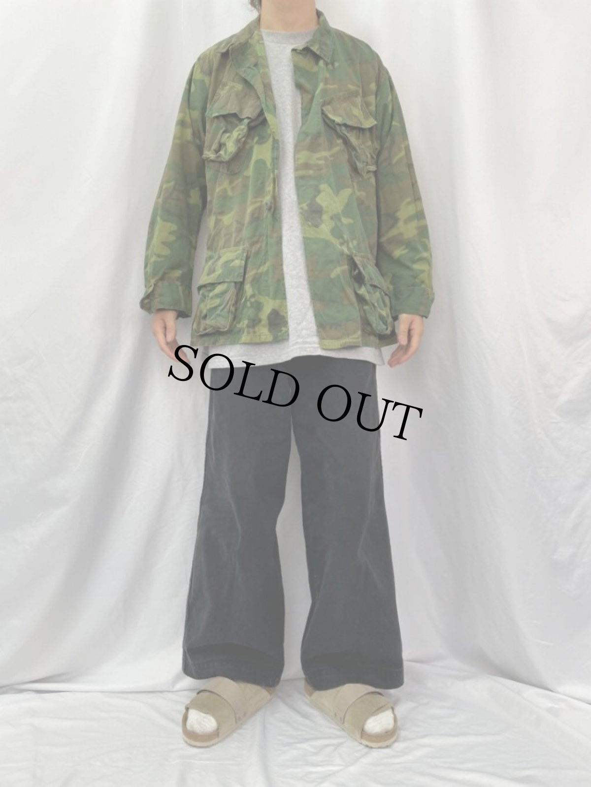 画像2: 60's U.S.ARMY ERDL迷彩 グリーンリーフ ジャングルファティーグジャケット 4th M-R (2)