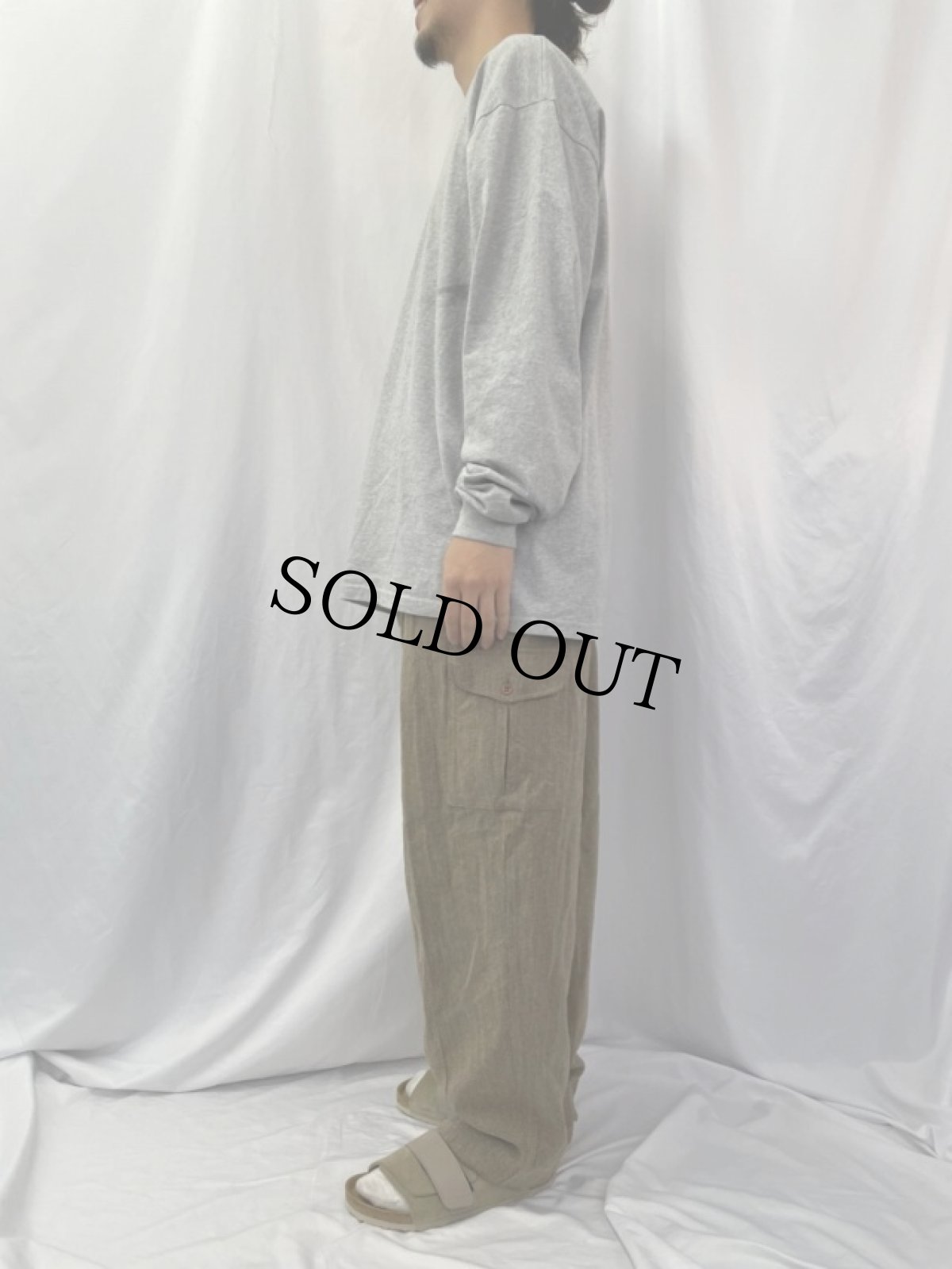 画像3: 90's POLO Ralph Lauren USA製 針刺しシンチ ヘリンボーン ツイードカーゴパンツ W35 (3)