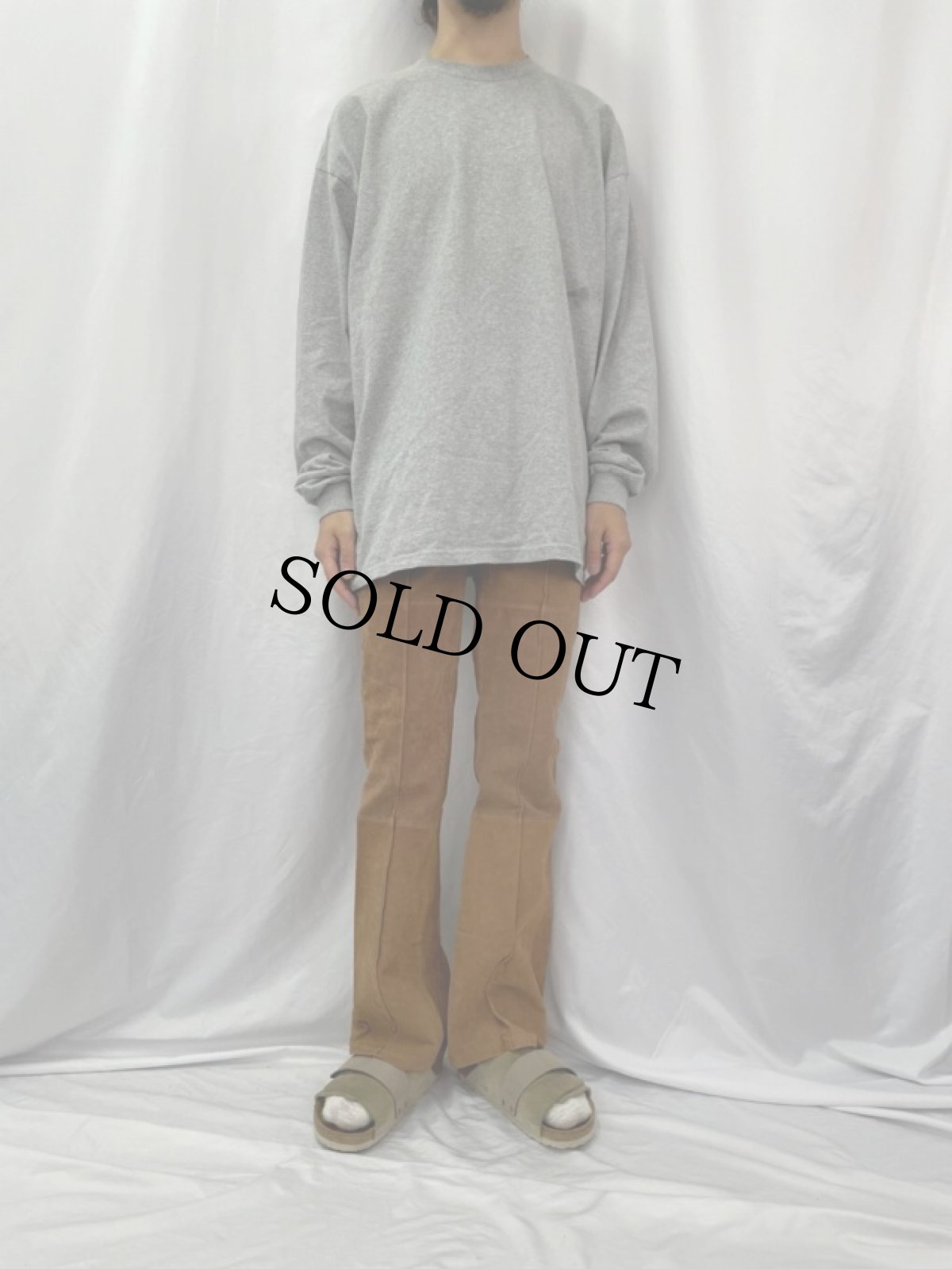 画像2: ヌバックレザーパンツ W29 (2)