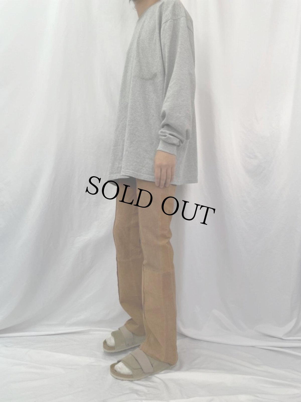 画像3: ヌバックレザーパンツ W29 (3)