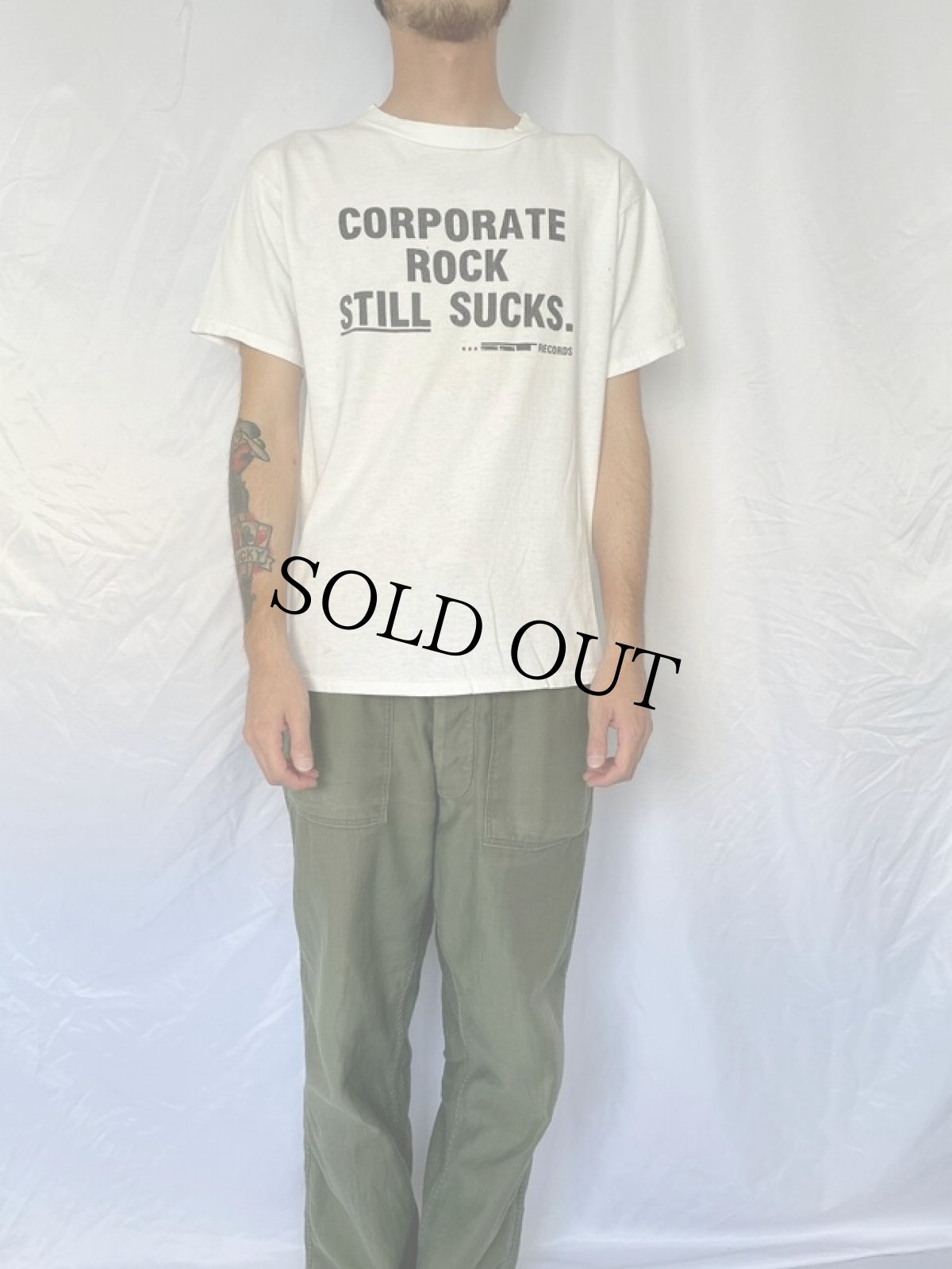 画像2: 90's SST RECORDS レコードレーベルTシャツ M (2)