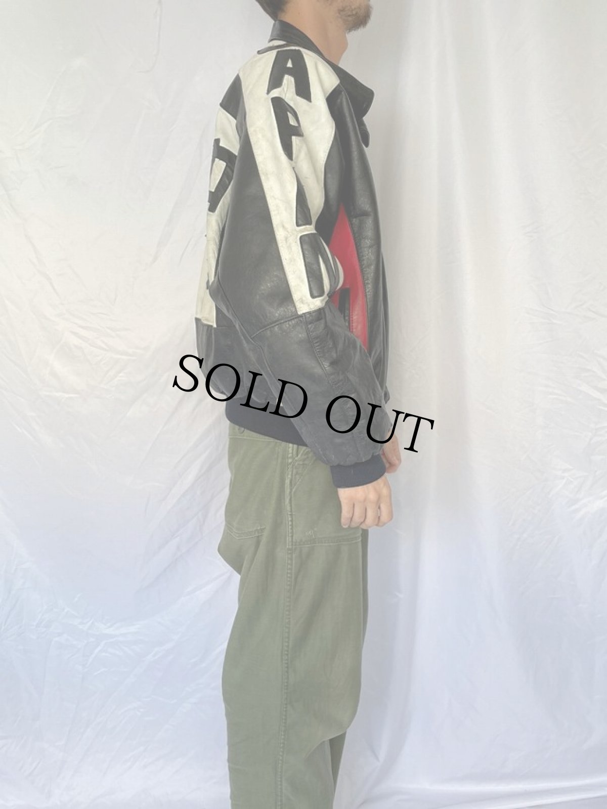 画像4: 80's REBELLE "日本 JAPAN" シングルレザージャケット SIZE3 (4)