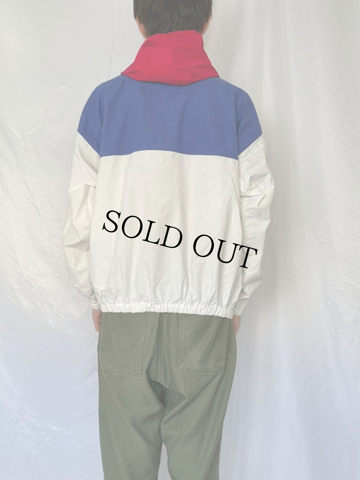 画像4: 90's POLO SPORT Ralph Lauren 切り替えコットンジップパーカー M (4)