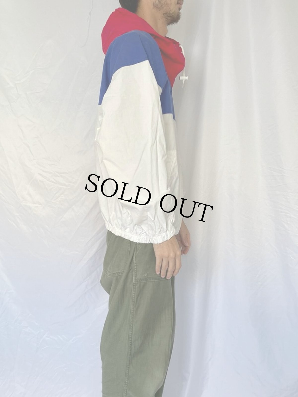 画像3: 90's POLO SPORT Ralph Lauren 切り替えコットンジップパーカー M (3)