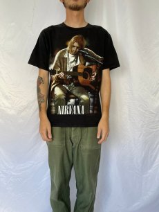 画像2: 90's NIRVANA ロックバンド 大判プリントTシャツ M (2)