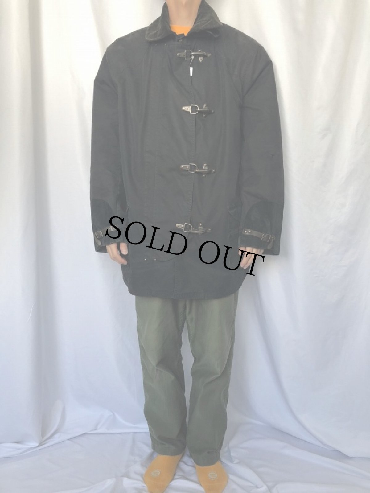 画像2: POLO Ralph Lauren スウェード切替 ファイヤーマンジャケット XL (2)