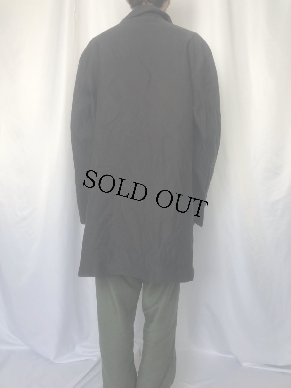 画像4: POLO Ralph Lauren SCOTLAND製 ゴム引き ステンカラーコート XL (4)