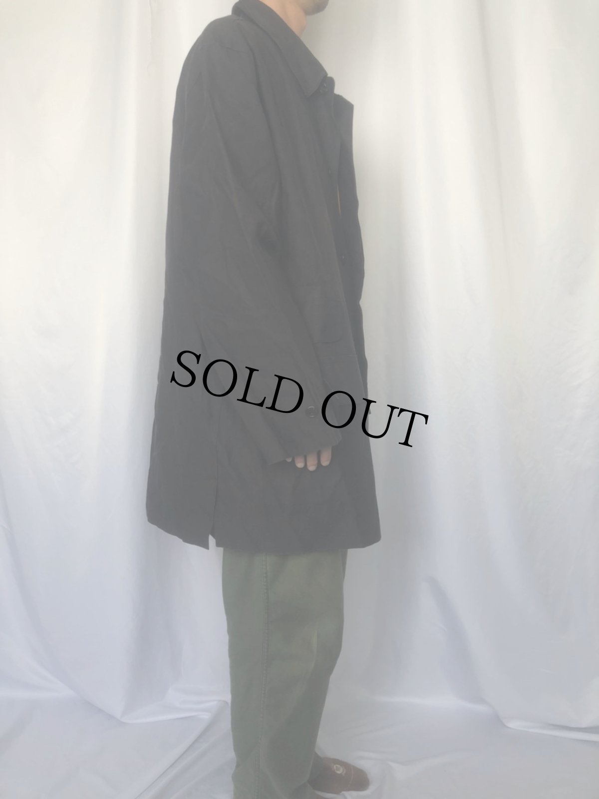 画像3: POLO Ralph Lauren SCOTLAND製 ゴム引き ステンカラーコート XL (3)