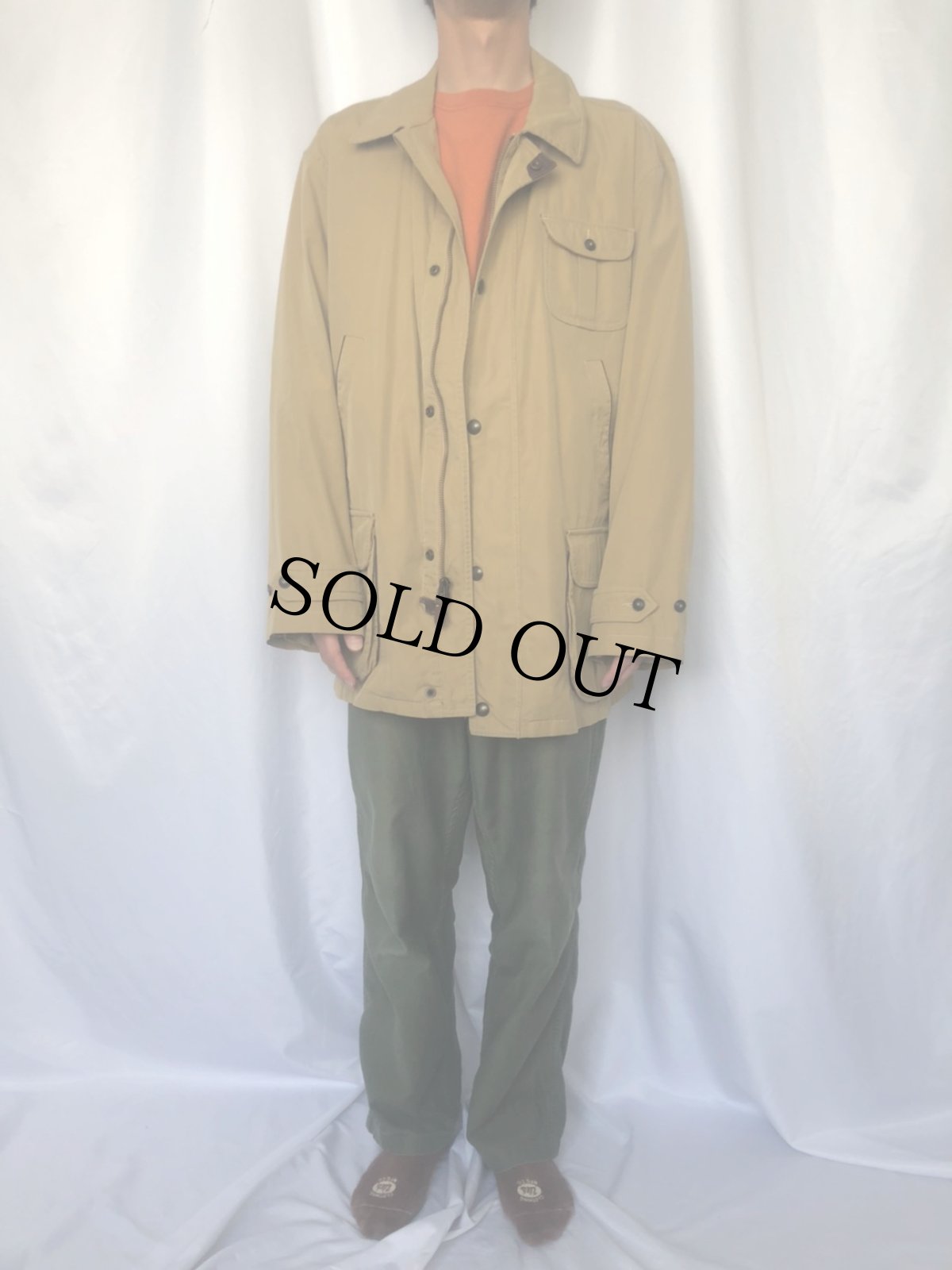 画像2: POLO Ralph Lauren コットンポリ ハンティングジャケット XL (2)