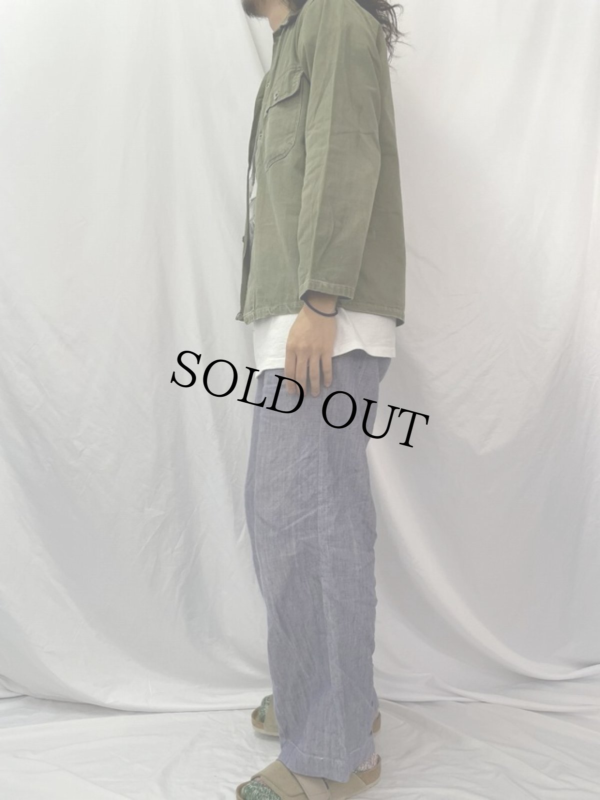 画像3: 40's U.S.ARMY 月桂樹ボタン ユーティリティシャツ (3)