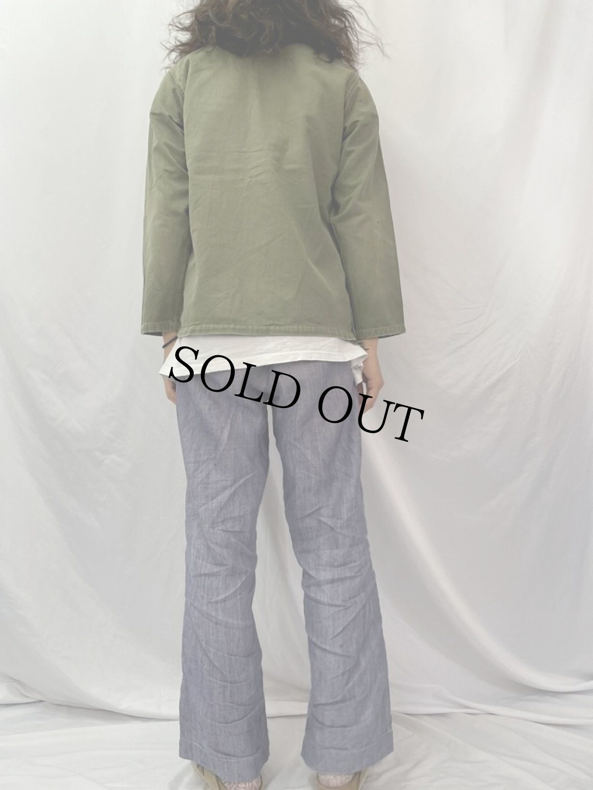 画像4: 40's U.S.ARMY 月桂樹ボタン ユーティリティシャツ (4)