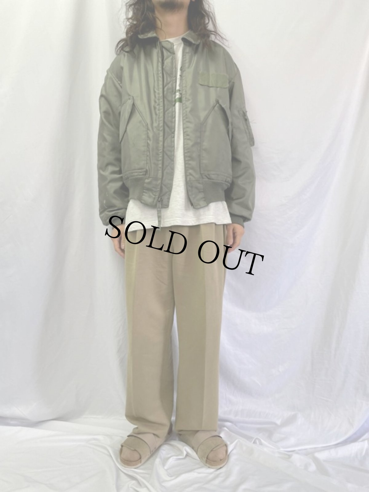 画像2: 90's U.S.AIR FORCE CWU-45/P Flight Jacket LARGE (2)