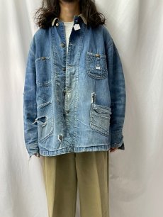 画像2: 70's Lee USA製 ブランケット付きデニムカバーオール (2)