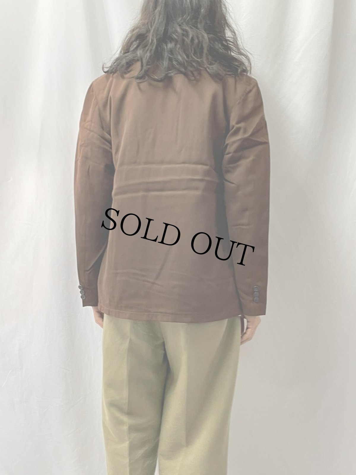 画像4: 50's Irvin Foster USA製 キルティングライナー付き レーヨンギャバジン スポーツジャケット 38 (4)