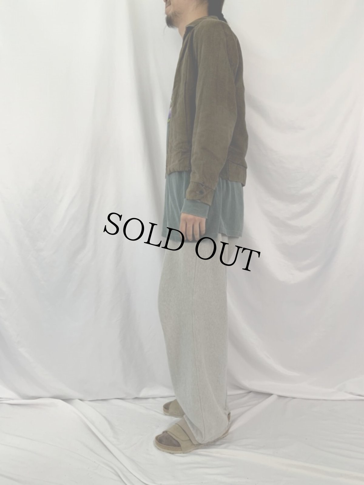 画像7: 50's リバーシブル コーデュロイ×レーヨンギャバジンジャケット (7)