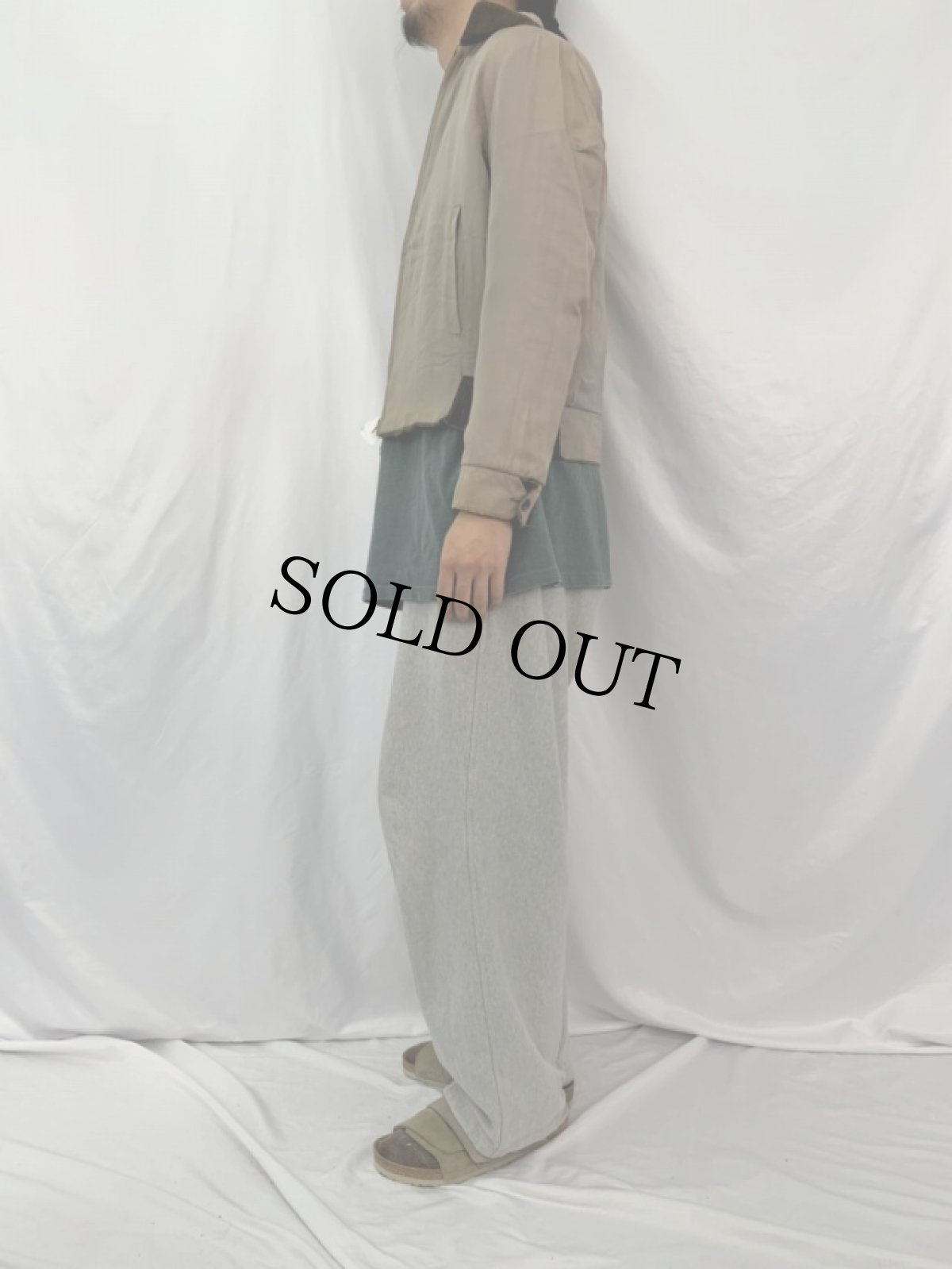 画像4: 50's リバーシブル コーデュロイ×レーヨンギャバジンジャケット (4)