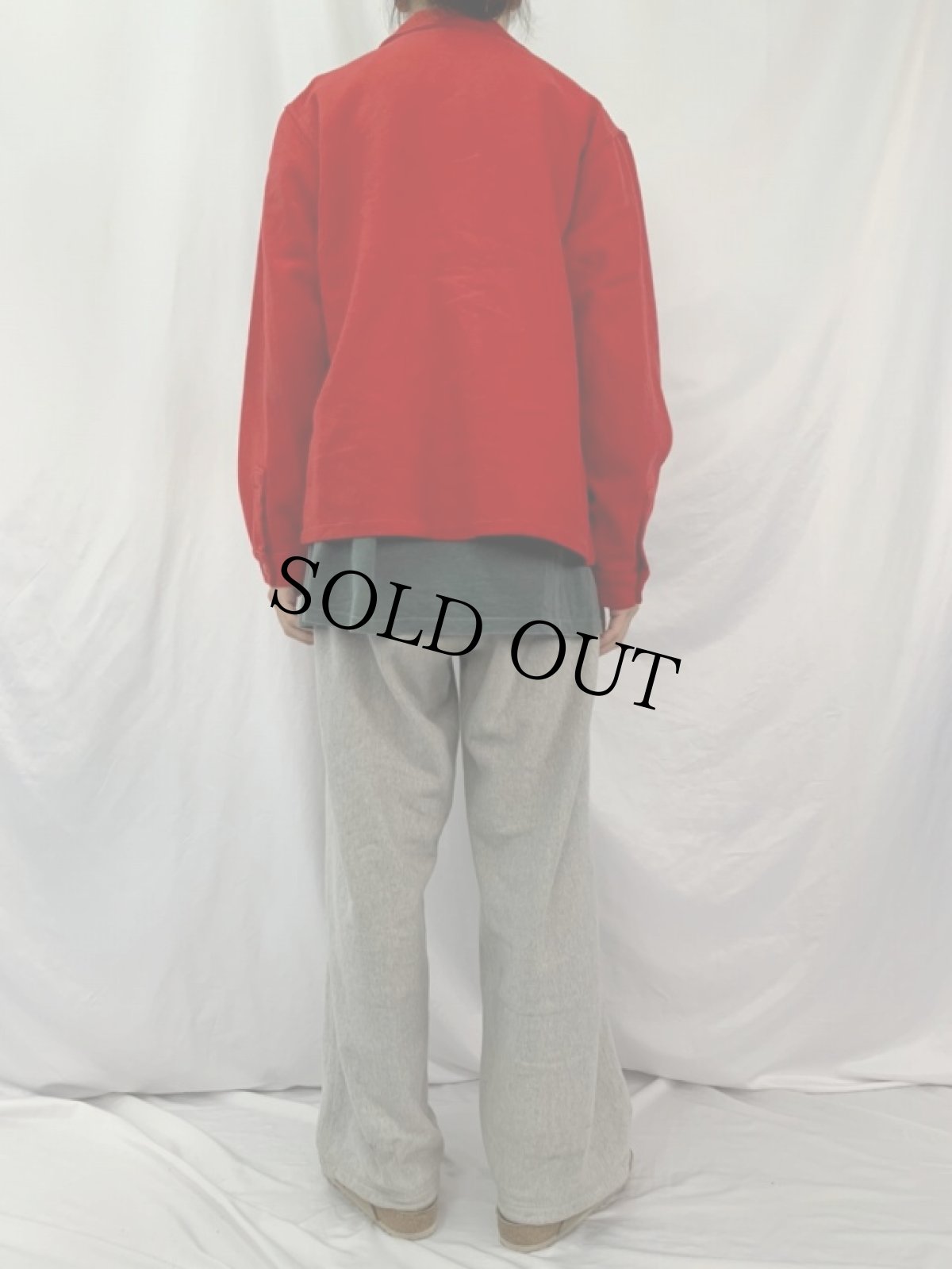 画像4: 50's BSA フェルトワッペン付き ウールシャツ (4)