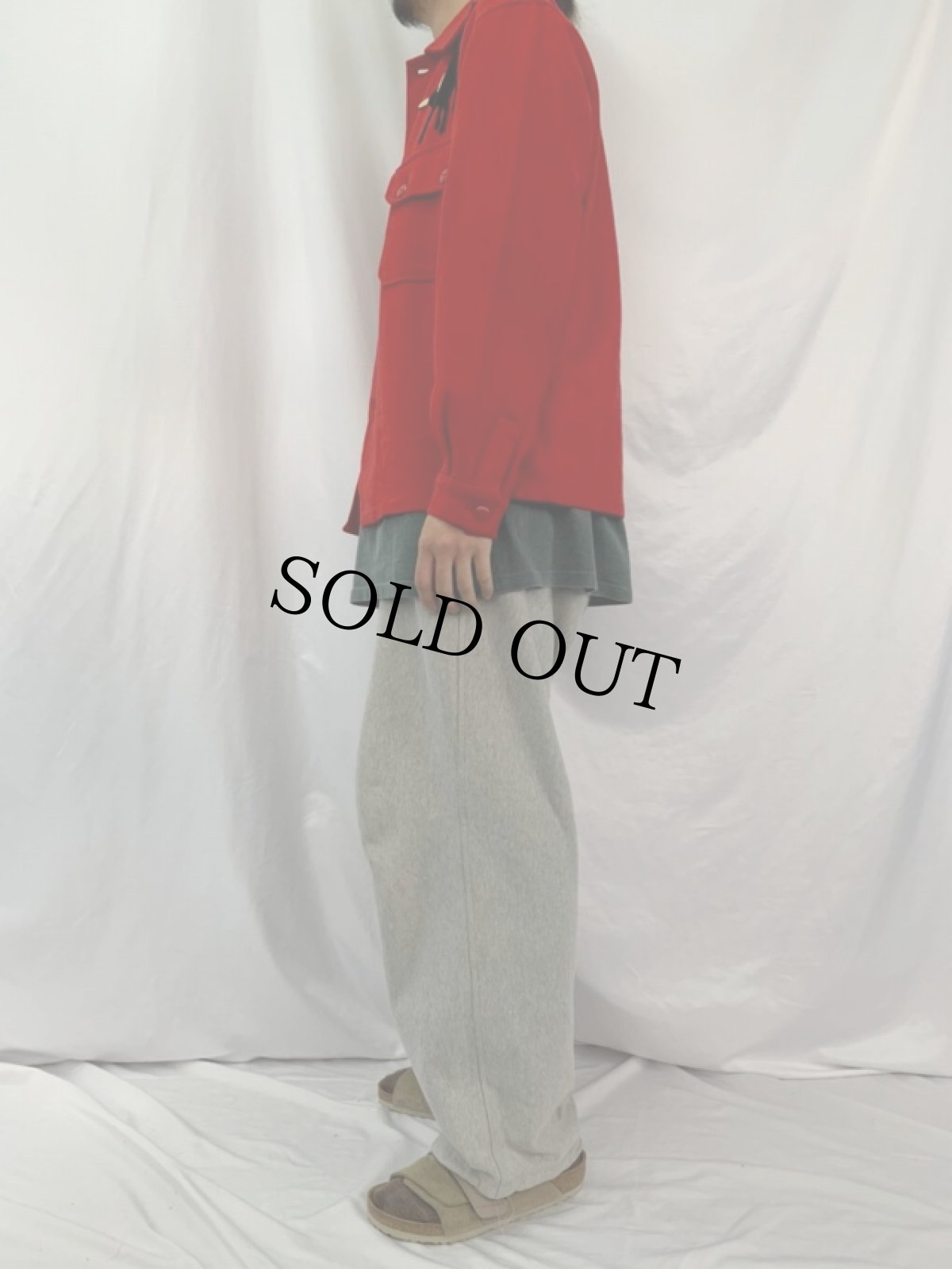 画像3: 50's BSA フェルトワッペン付き ウールシャツ (3)