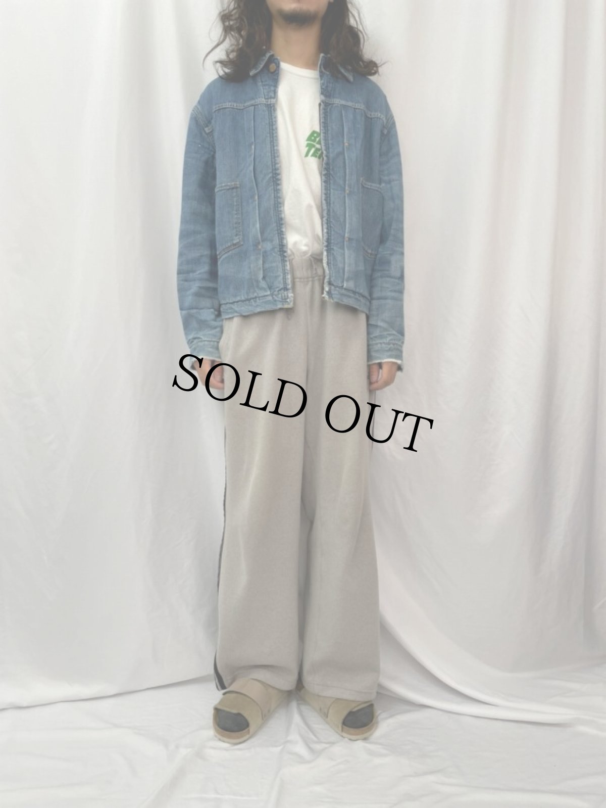 画像2: 60's POWR HOUSE ブランケットライナー デニムジップジャケット (2)