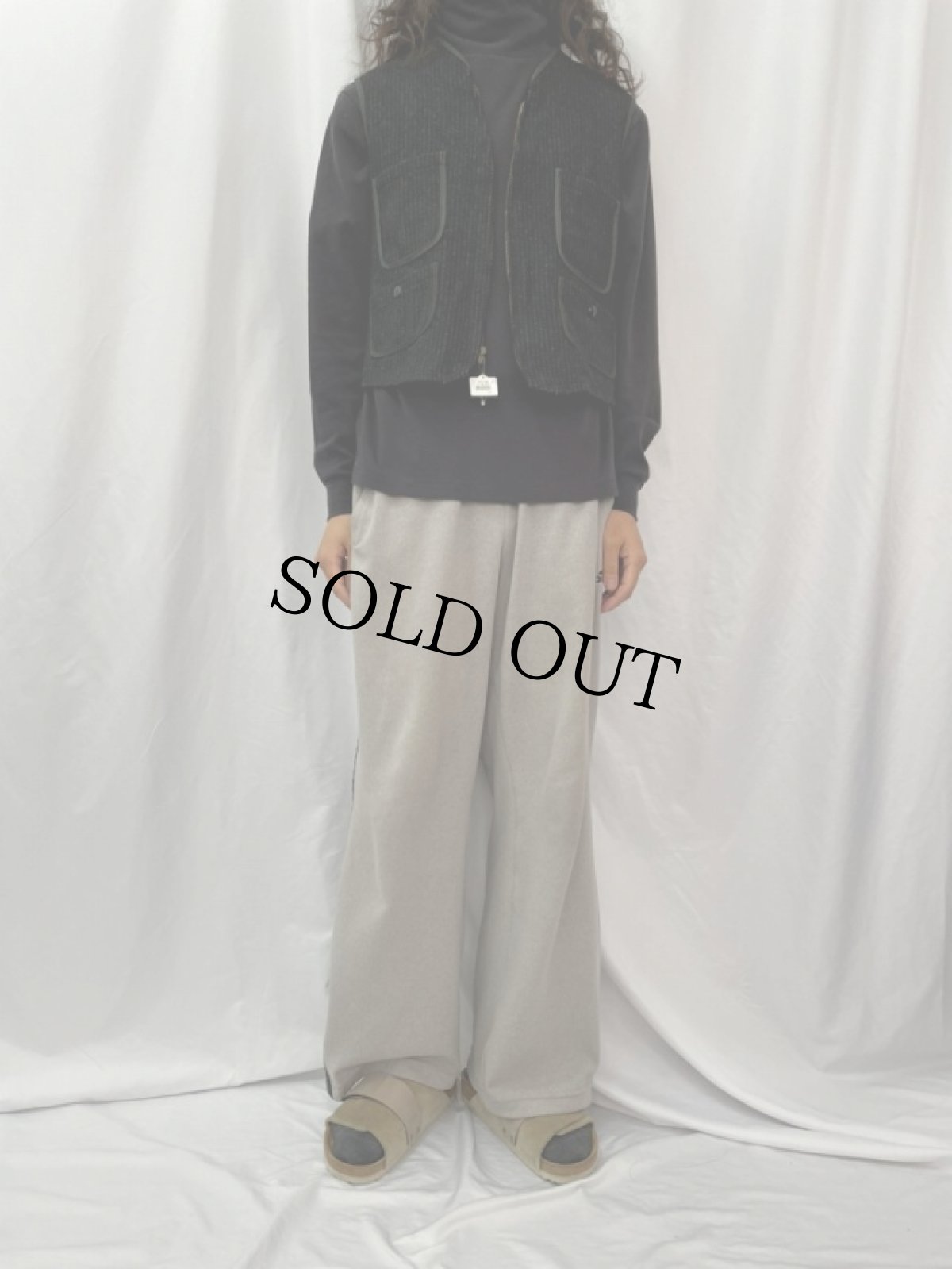 画像2: 70's Woolrich USA製 ストライプ柄 ツイードベスト (2)