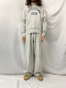 画像2: 80's Champion REVERSE WEAVE USA製 トリコタグ "GEORGETOWN CREW" プリントスウェットフーディー M (2)