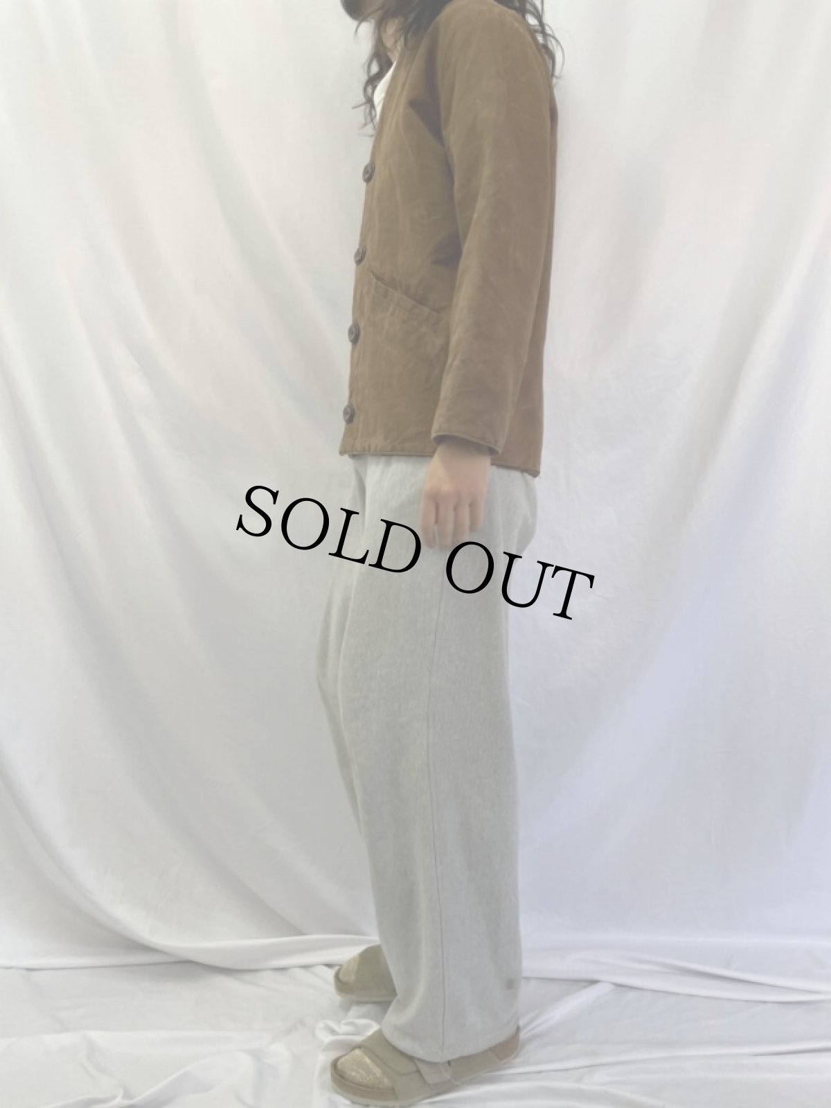 画像3: 70's〜 キルティングライナー ダック ノーカラージャケット (3)