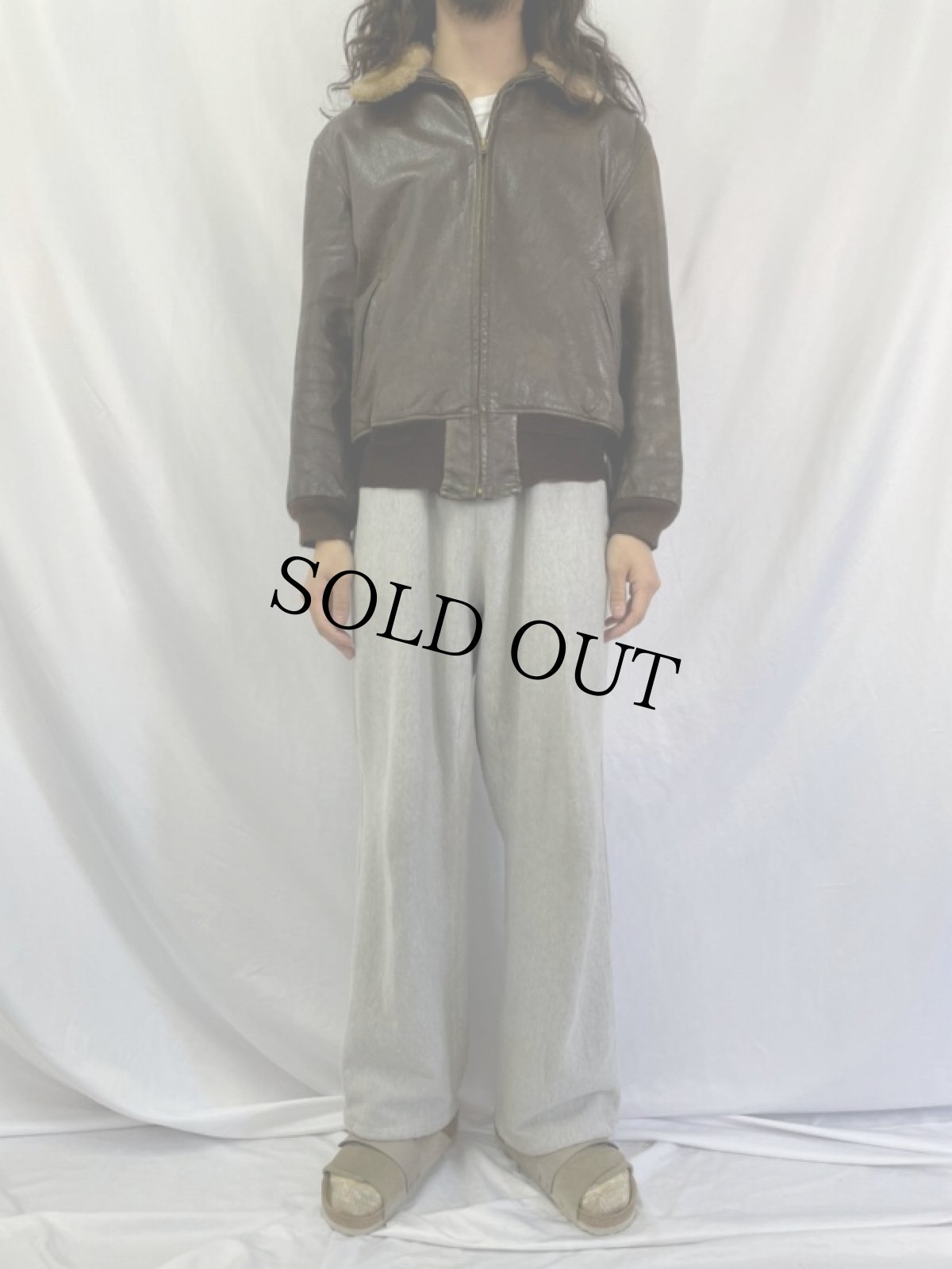 画像2: 50's McGREGOR USA製 "Goatskin" レザージャケット 46 (2)