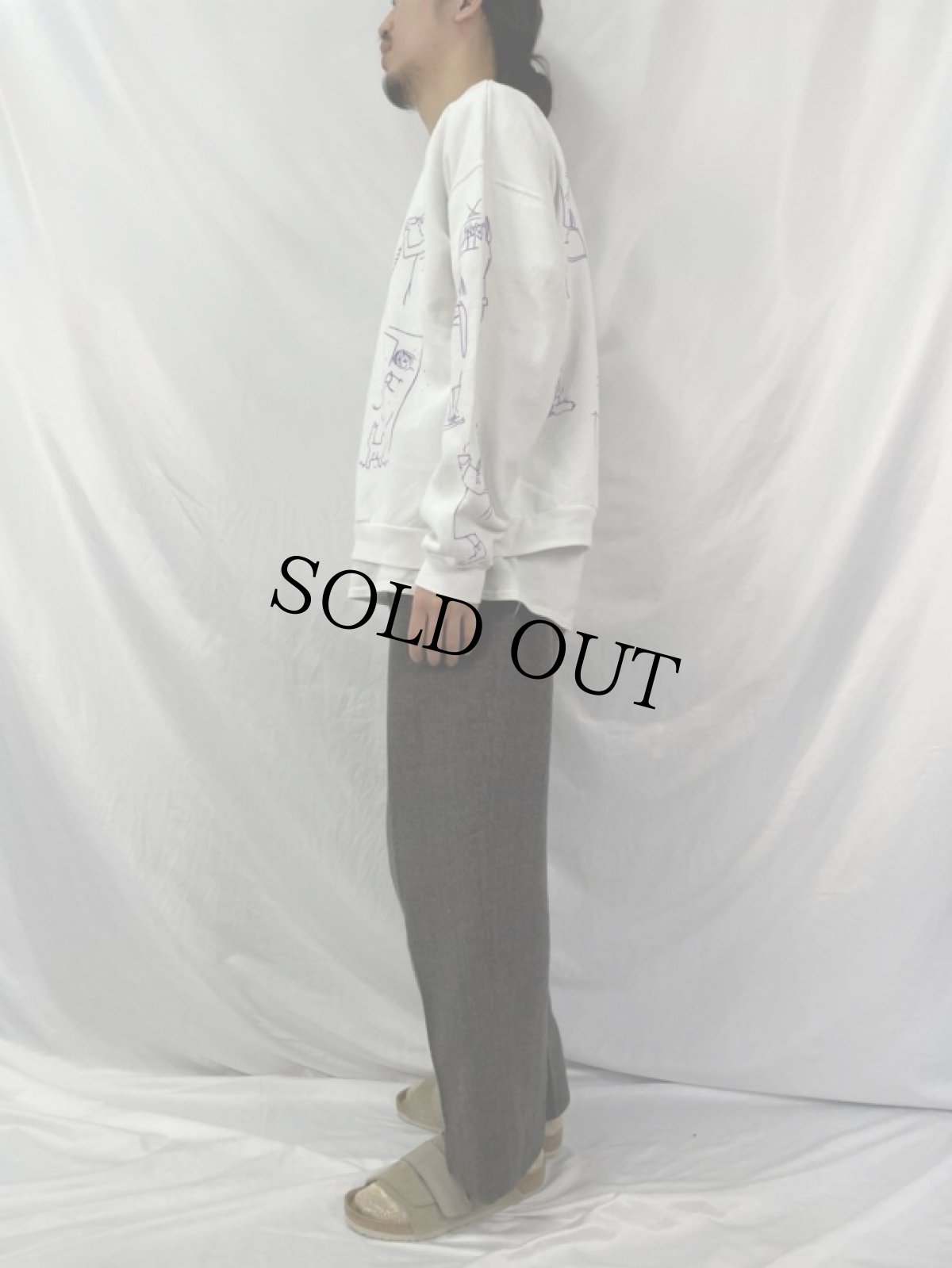 画像3: 90's〜 MICHIGAN RAG CO. プリントスウェット XL (3)