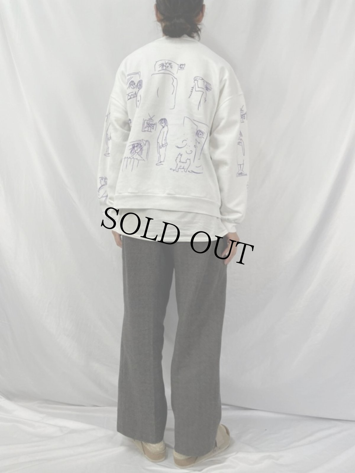 画像4: 90's〜 MICHIGAN RAG CO. プリントスウェット XL (4)