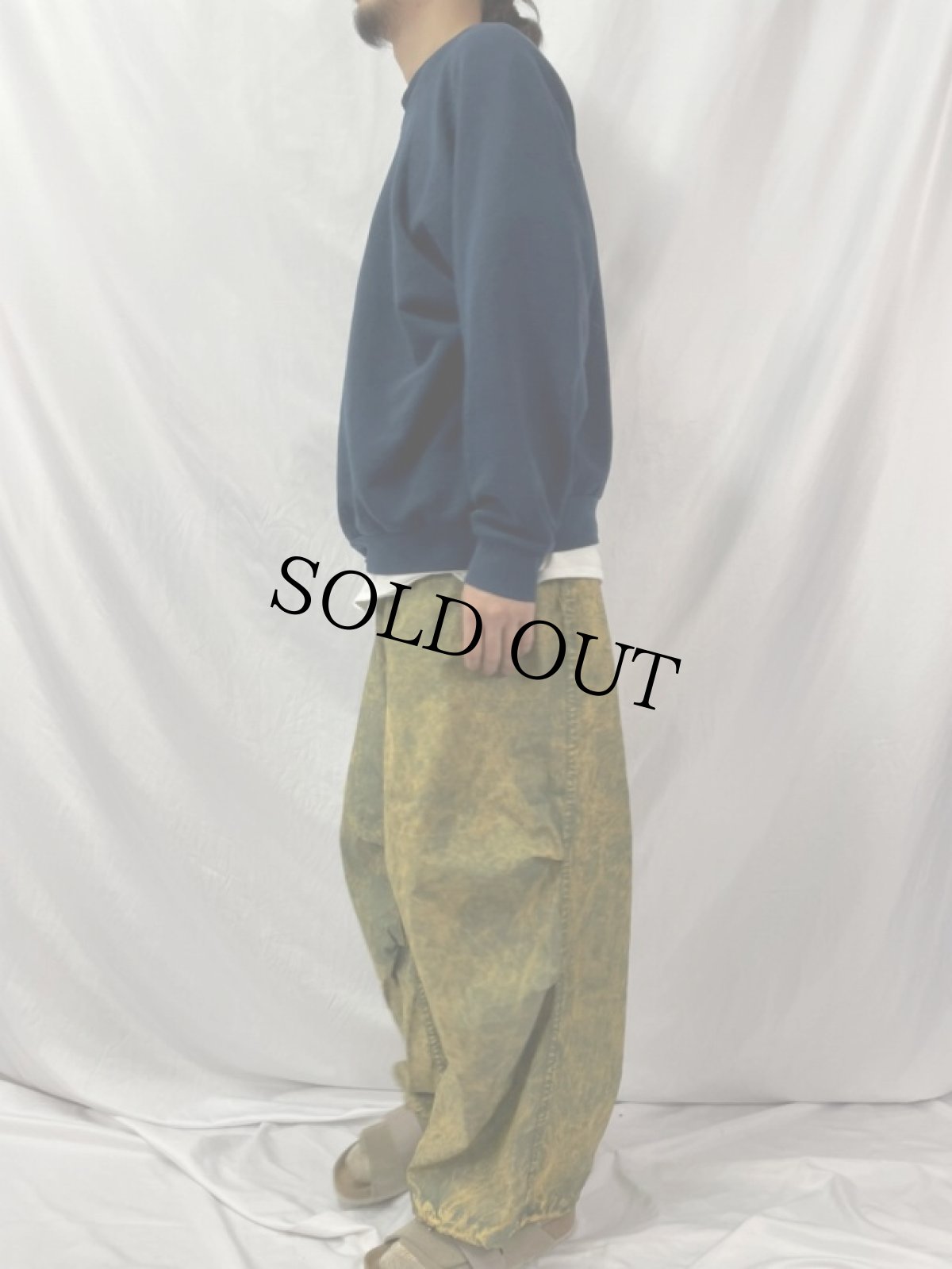 画像3: 70's U.S.ARMY 後染め×ケミカルウォッシュ オーバーパンツ LARGE-REGULAR (3)