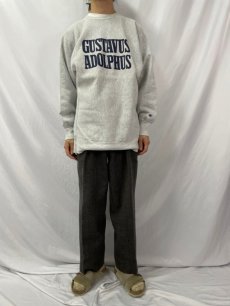 画像2: 90's Champion REVERSE WEAVE USA製 "GUSTAVUS ADOLPHUS" プリントスウェット XXL (2)