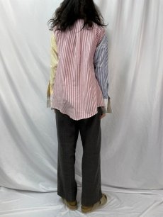 画像4: Brooks Brothers USA製 ストライプ柄 クレイジーパターン ウィングカラーシャツ (4)