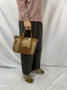 画像2: 80's GHURKA No.25 "THE COLLECTOR" キャンバス×レザーコンビ トートバッグ (2)