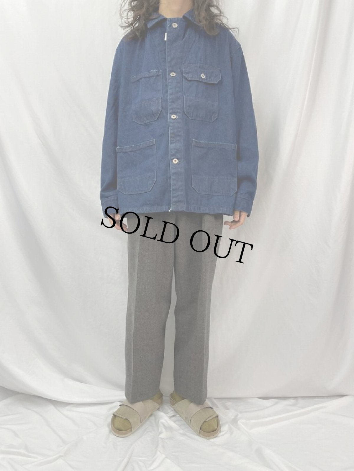 画像2: CANADA製 デニムカバーオール 48 (2)