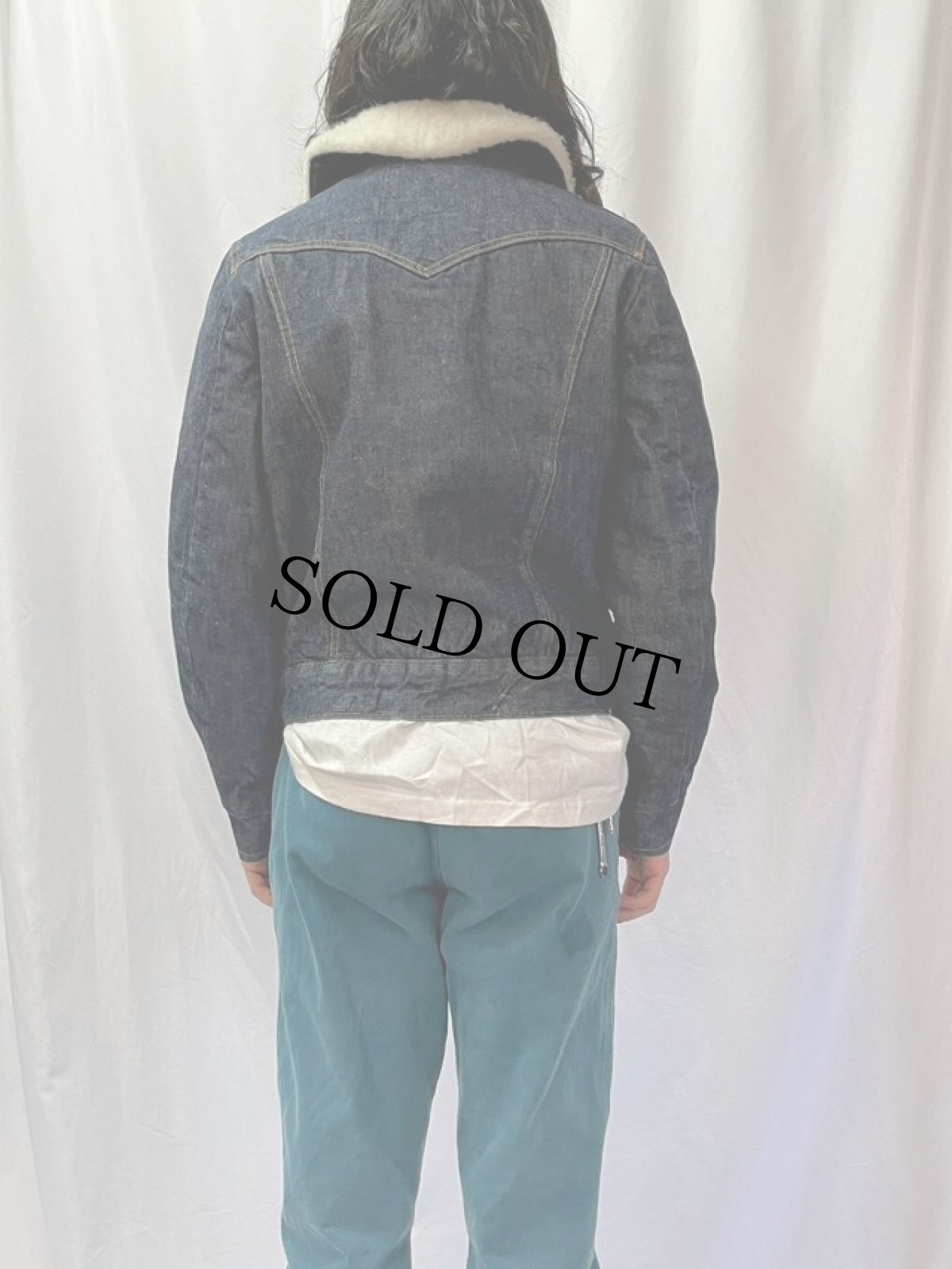 画像4: 70's Lee USA製 "STORM RIDER" ボアデニムジャケット (4)