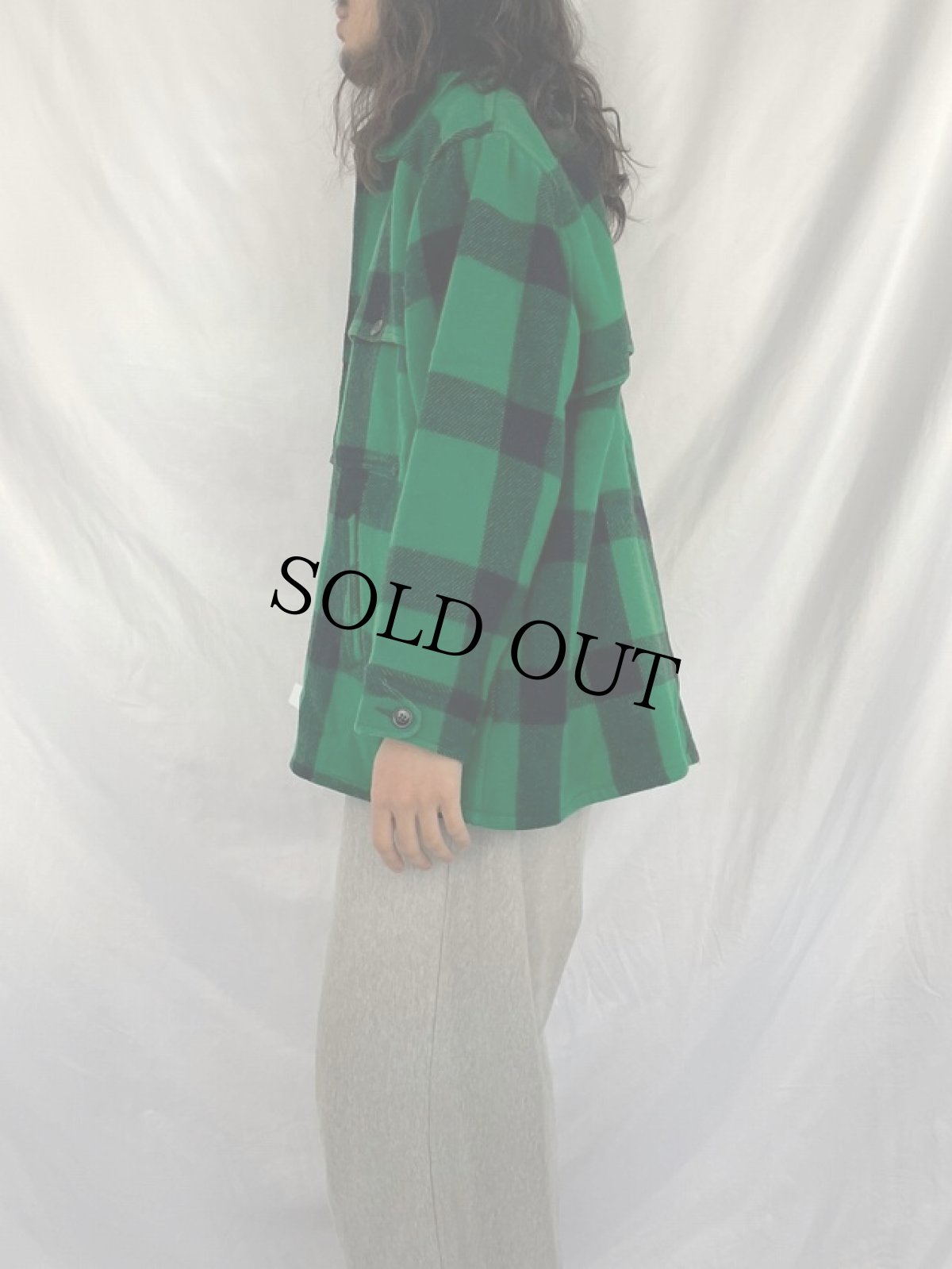 画像3: 60's JOHNSON WOOLEN MILLS ブロックチェック柄 マッキノウジャケット SIZE50 (3)