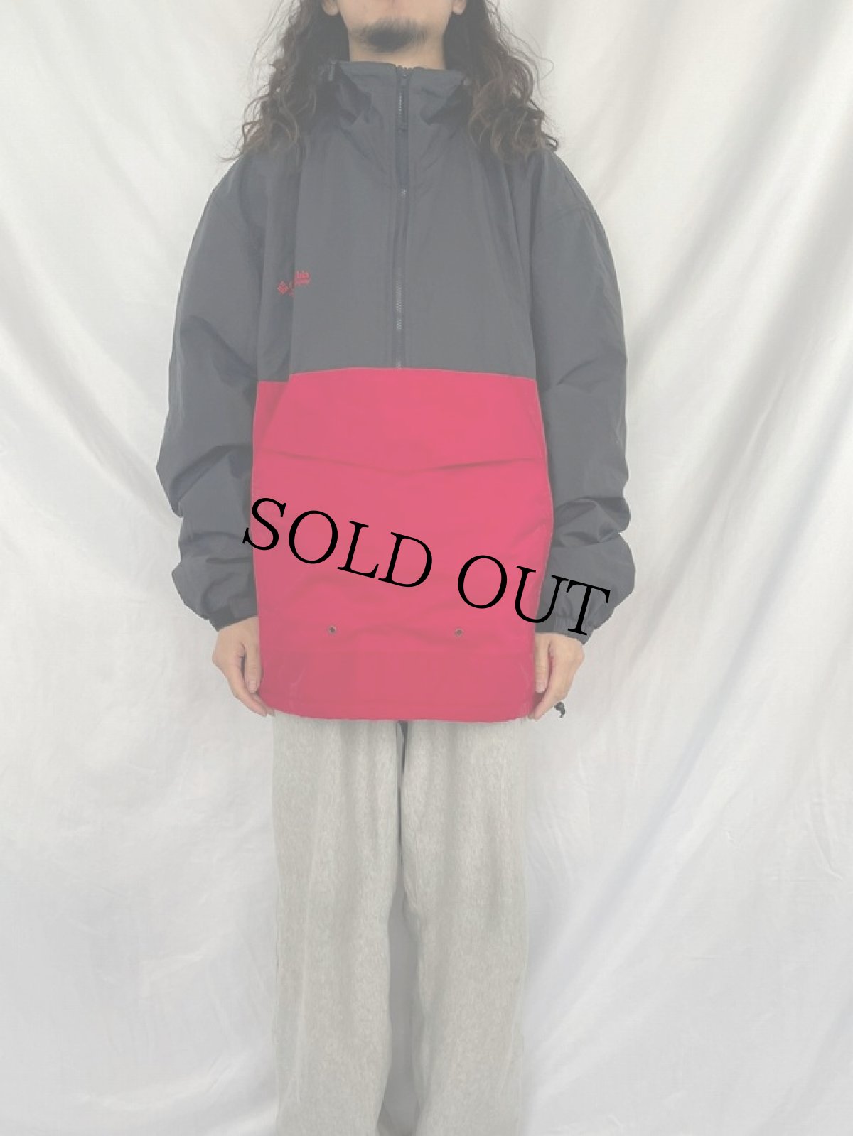 画像2: Columbia 2トーン フリースライナー アノラックパーカー XXL (2)