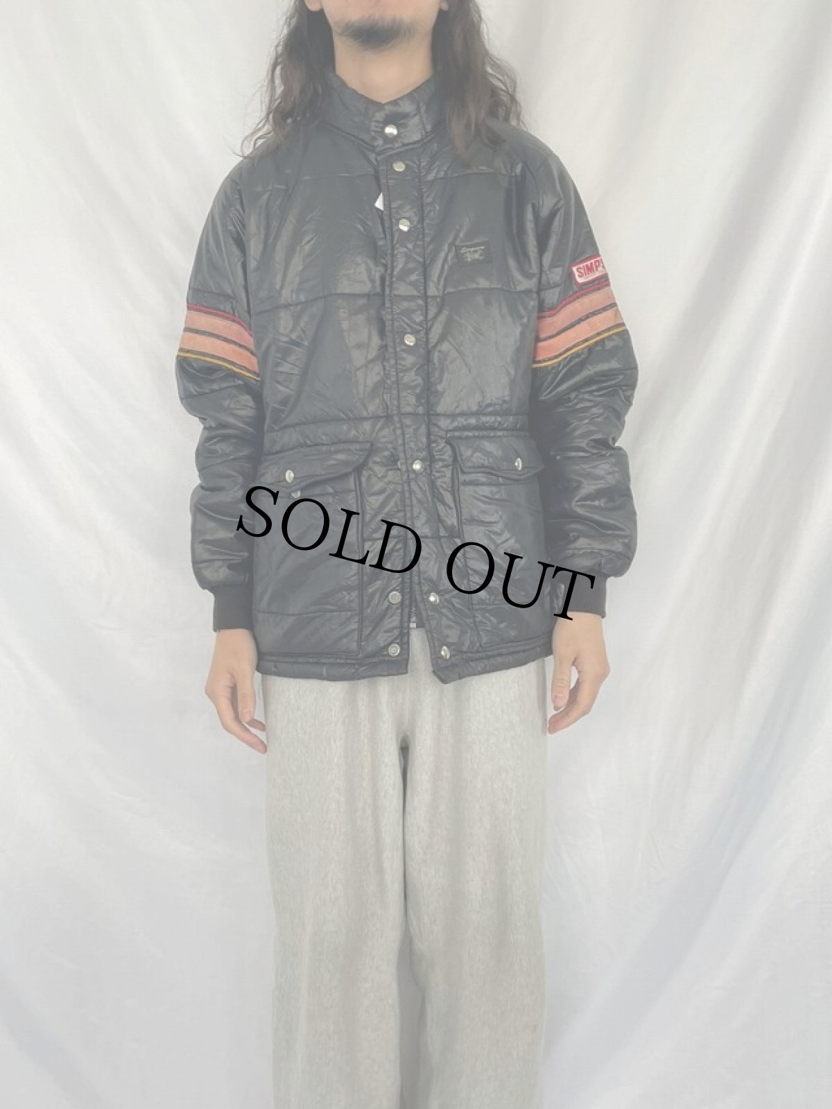 画像2: SIMPSON 袖ボーダー 中綿入りジャケット (2)