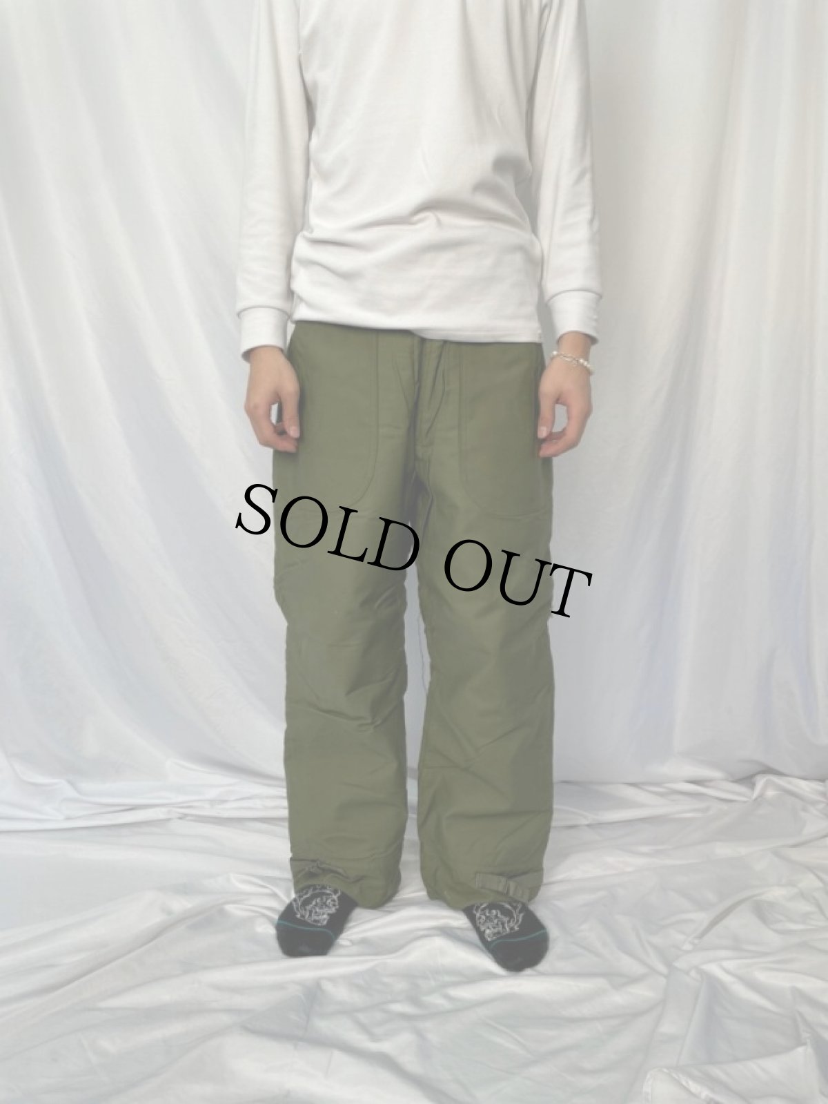 画像2: 70's U.S.NAVY A-2 デッキパンツ SMALL (2)