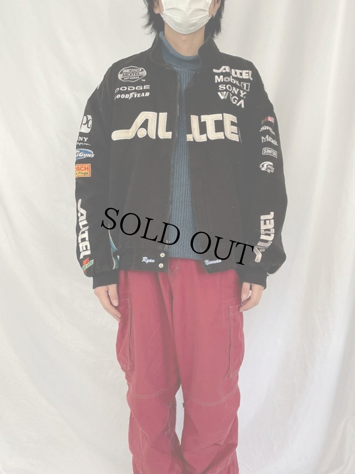 画像2: 90's〜 Team Caliber "ALLTEL" レーシングジャケット L (2)