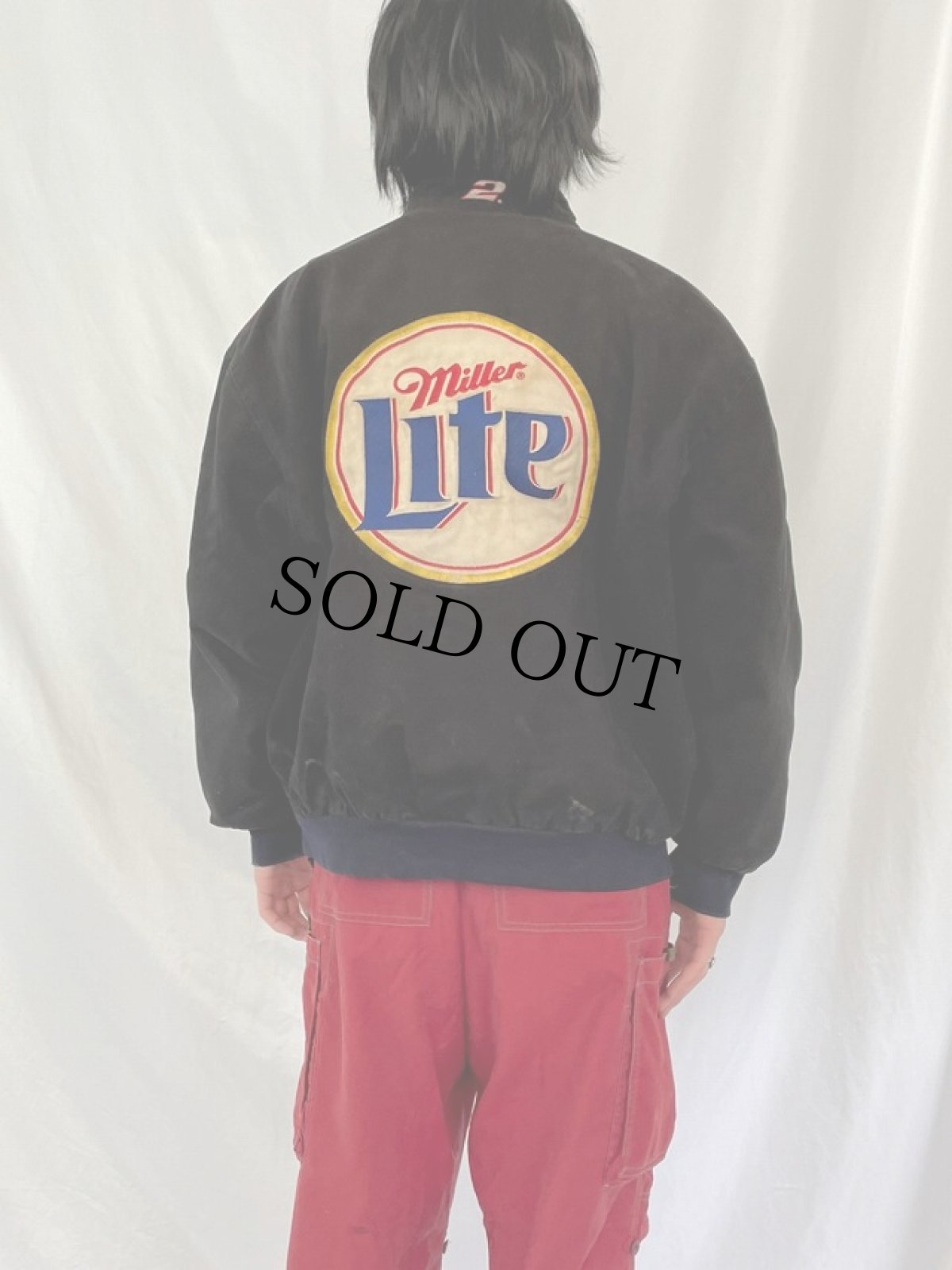 画像4: JEFF HAMILTON "miller Lite" レーシングジャケット XL (4)