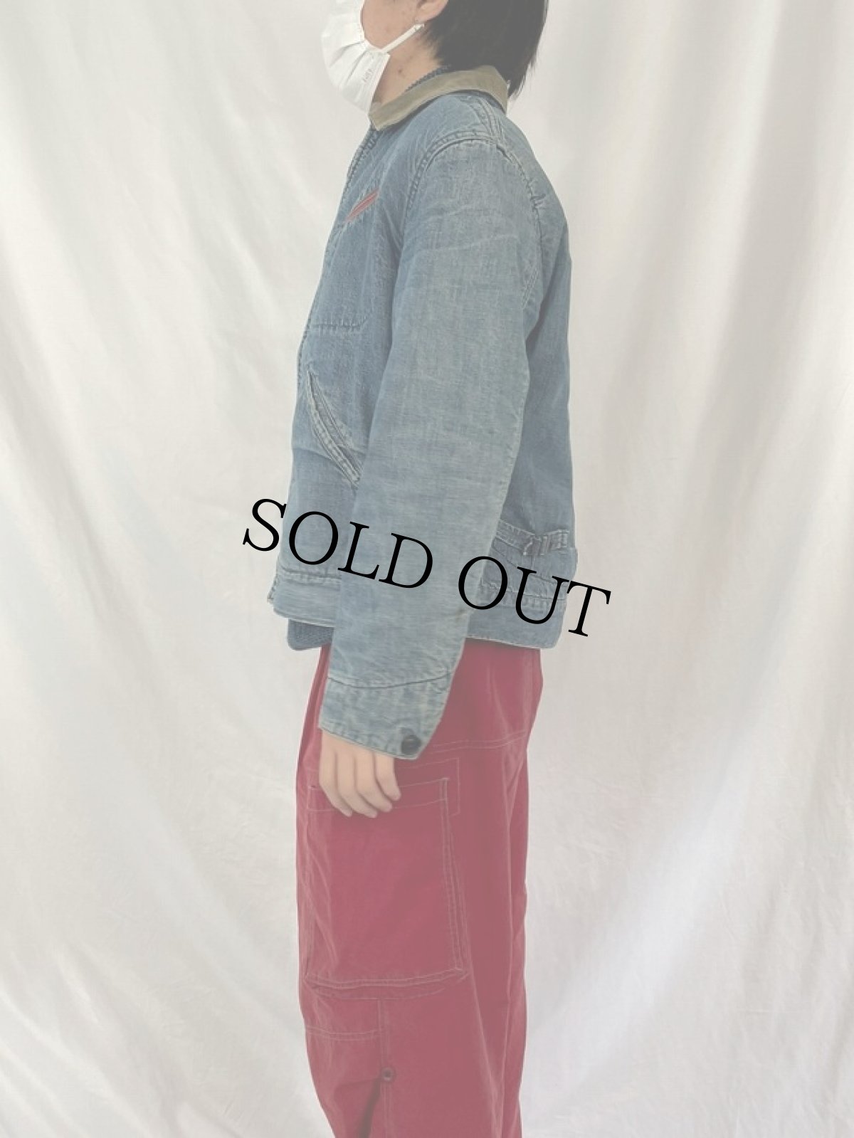 画像3: 60's ブランケットライナー デニムジャケット SIZE40 (3)