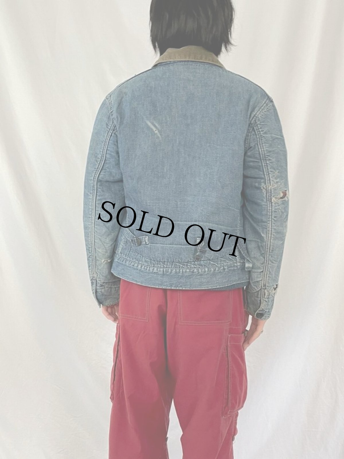 画像4: 60's ブランケットライナー デニムジャケット SIZE40 (4)