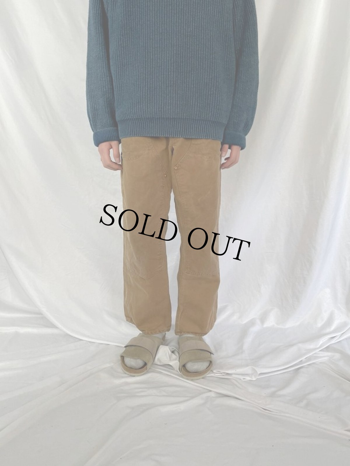 画像2: 70's Carhartt プリントタグ USA製 ダブルニー ダックペインターパンツ W31 (2)